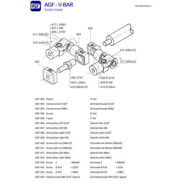 AGF Parts V-Bar