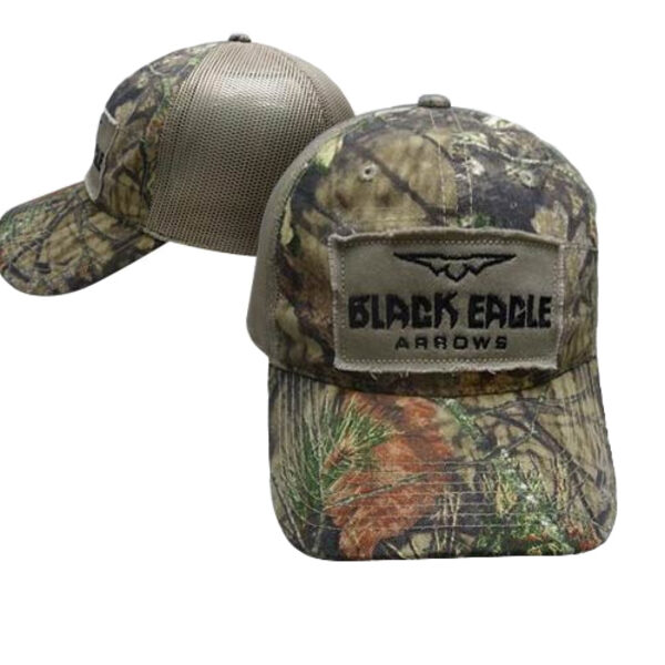Black Eagle Snapback Hat Mossy Oak Camo Mesh